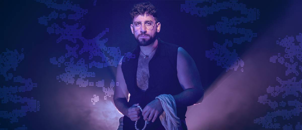 Playwright & director Makram Ayache (Photography + creative direction by Fran Chudnoff, styling by CC Calica, makeup by Rahnell Branton)