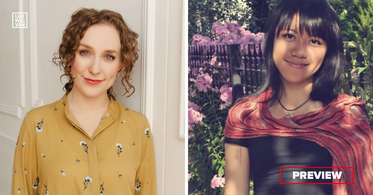 L: Soprano Maeve Palmer (Photo: Stan Gaetz); R: Pianist Jialiang Zhu (Photo courtesy of the artist)