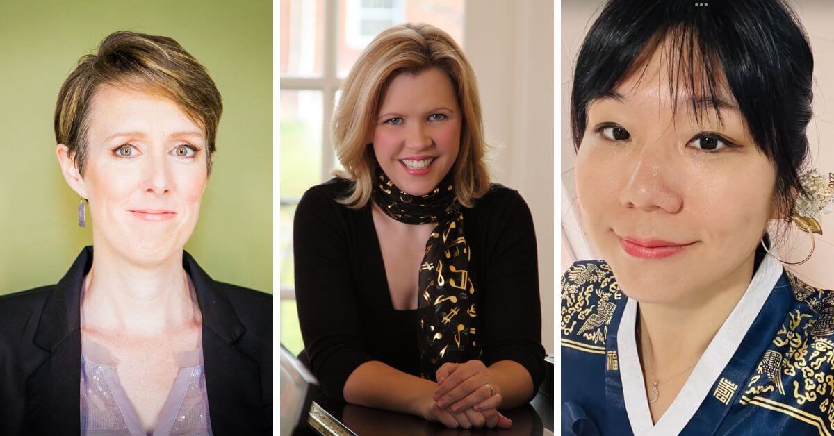 L-R: Aeolian Singers Artistic Director Frances Farrell; Guest artist, mezzo-soprano Christianne, also Associate Professor at Acadia University; collaborative pianist Ria Kim (Photos courtesy of the artists)