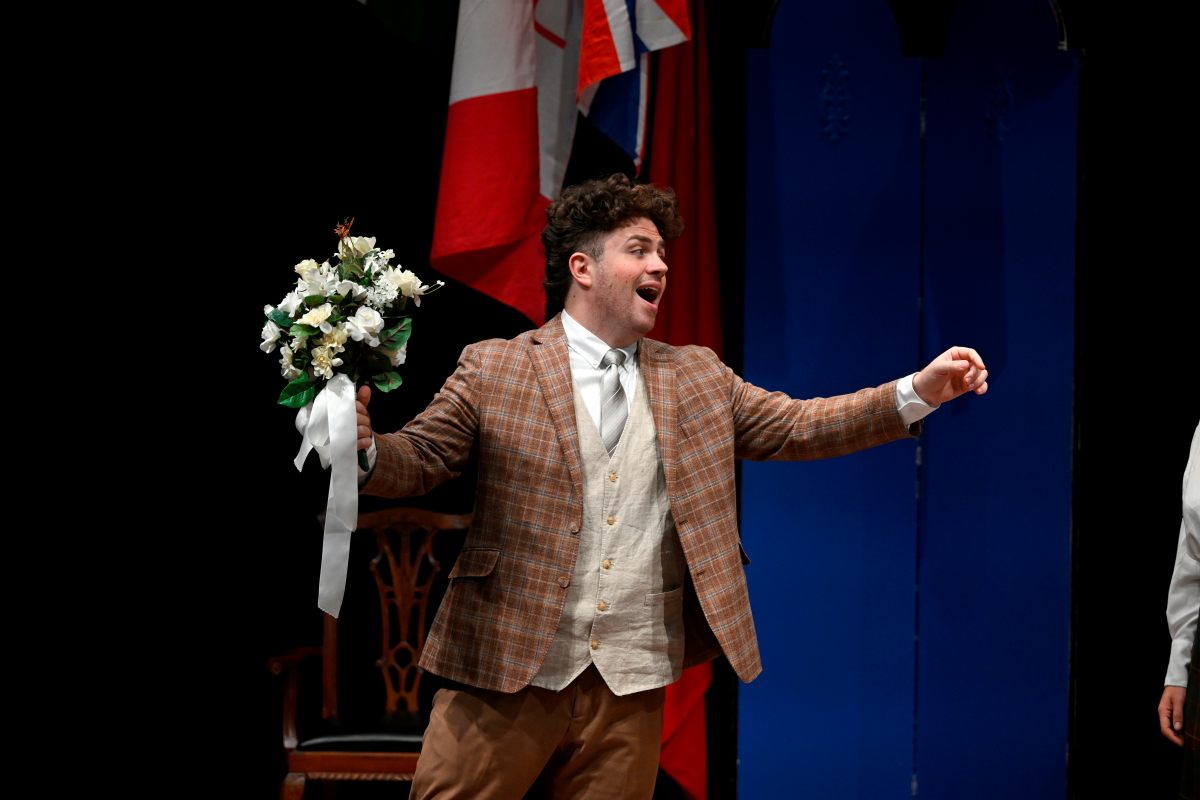 Nanki Blue (Marcus Tranquilli) in the Toronto Operetta Theatre production of The Mikado (Photo: Gary Beechey)