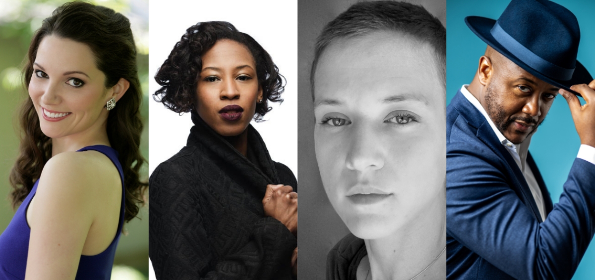 L-R: soprano Mireille Asselin, mezzo-soprano Taylor-Alexis DuPont, soprano Lauren Pearl, and baritone Jorell Williams (Photo courtesy of the artists)