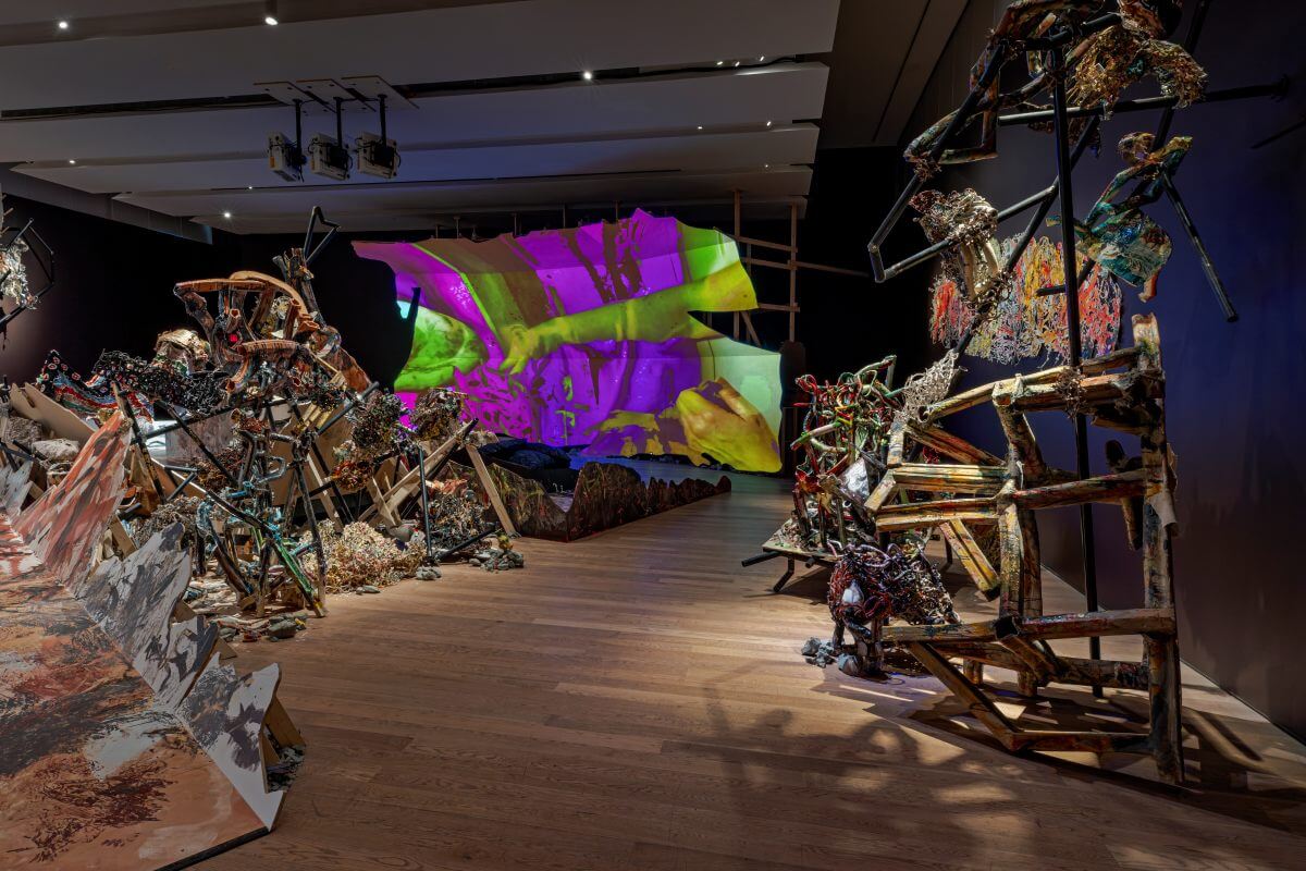 Linda Rotua Sormin's installation at the Gardiner Museum in Toronto (Photo courtesy of the artist)