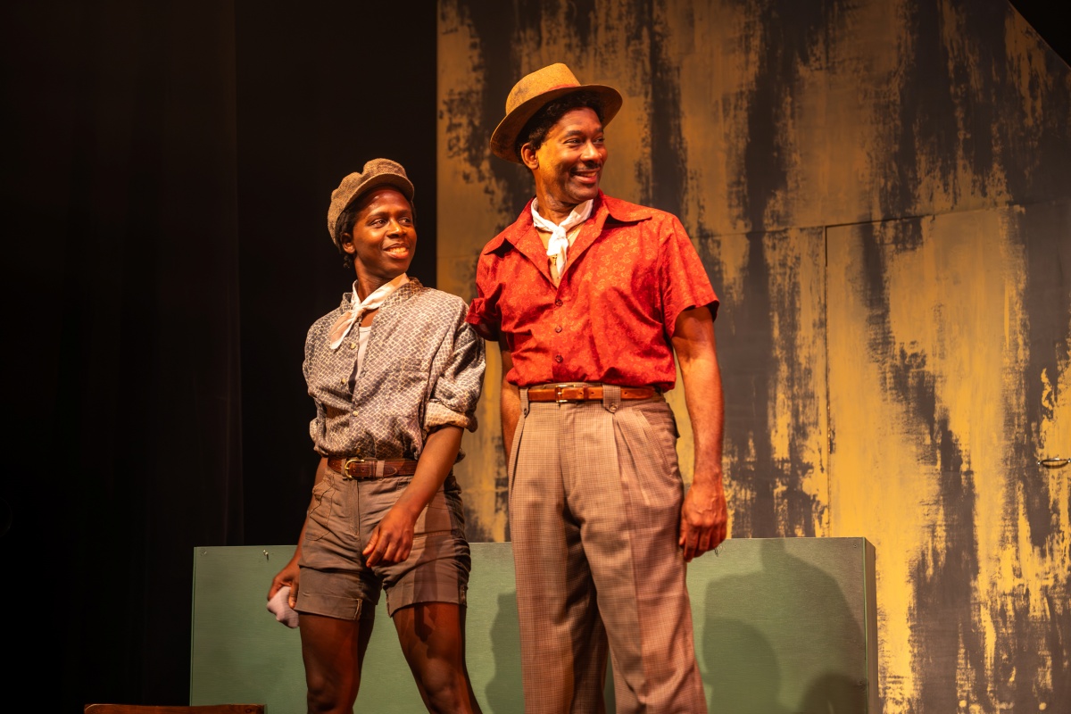 danjelani ellis (Vincy) and Daren A. Herbert (Timothy) in Kanika Ambrose’s Moonlight Schooner (Photo: Dahlia Katz)