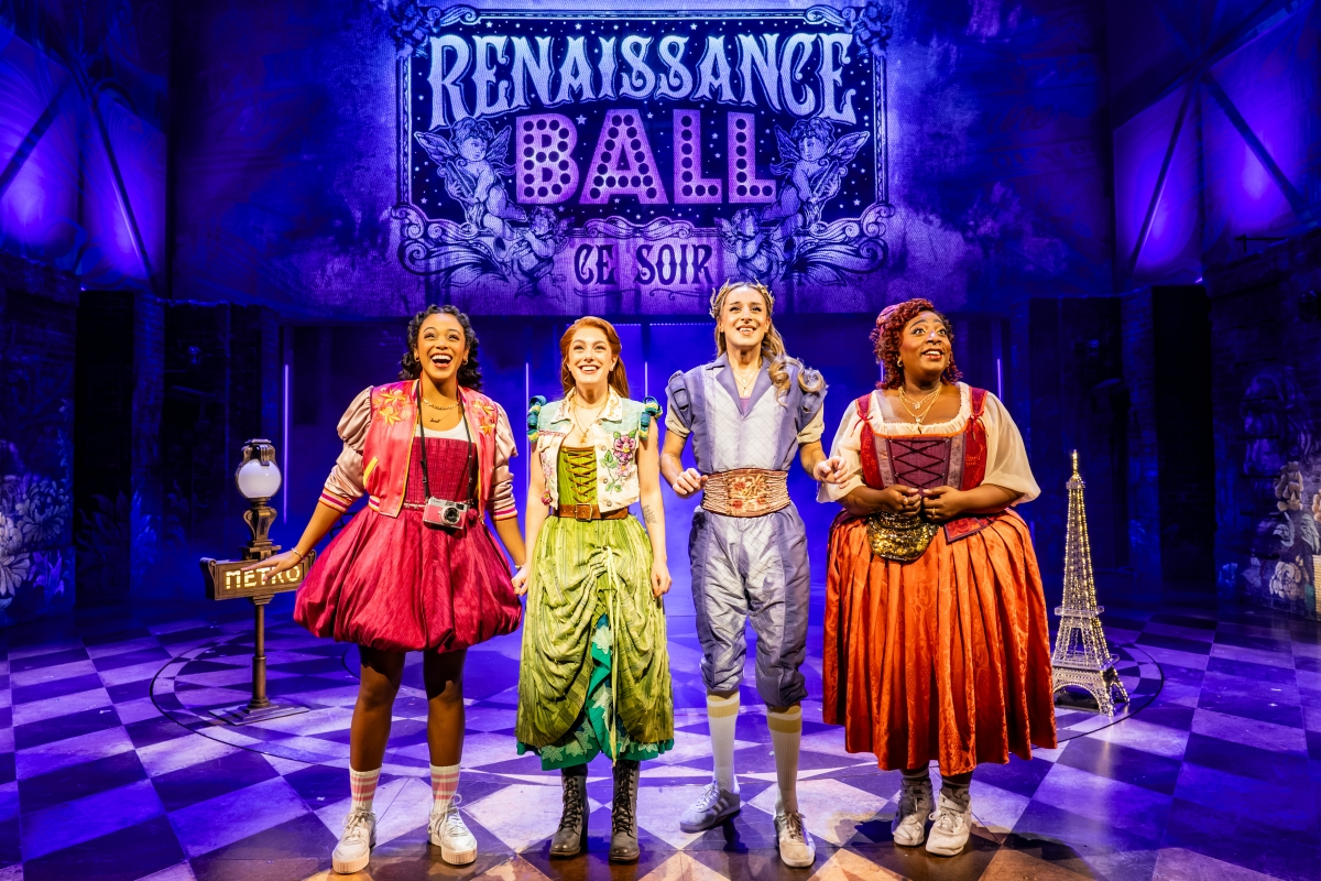 (L to R) Vanessa Sears as Juliet, Julia McLellan as Anne, Matt Raffy as May, Sarah Nairne as Angelique of & Juliet (Photo: Dahlia Katz)