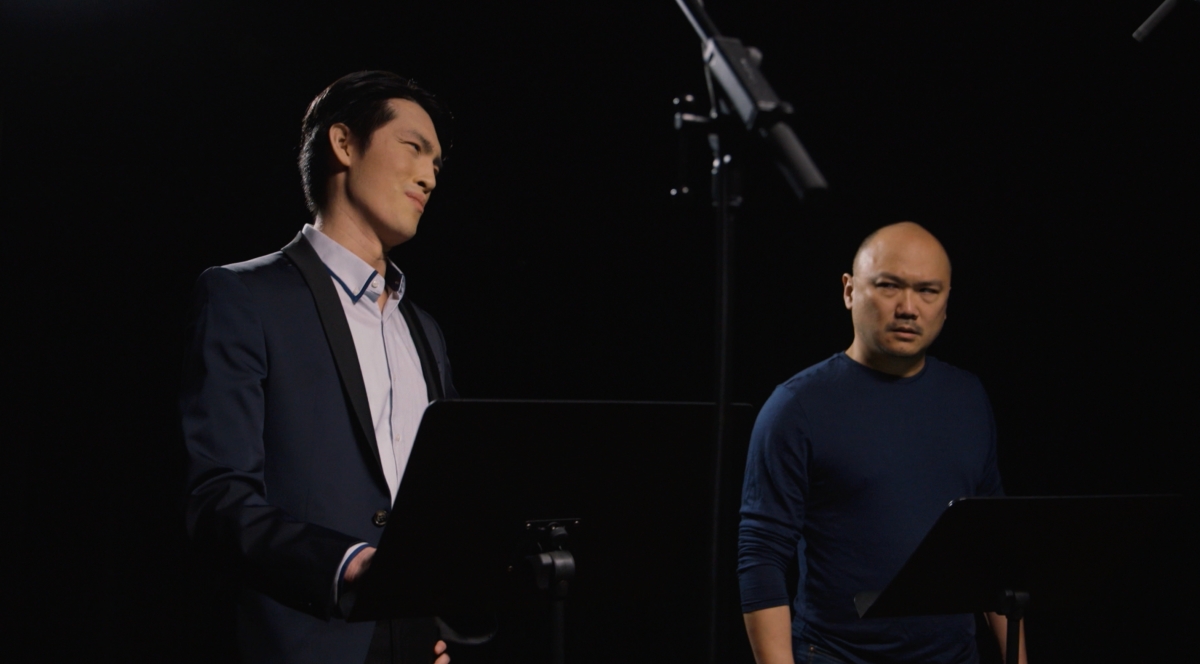 Vocalists Wesley Hui and Derek Kwan (Still from The Futures Market digital opera courtesy of Music Picnic)