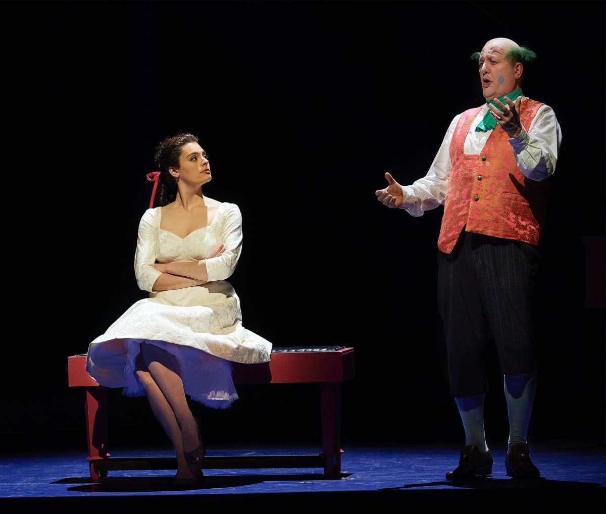 Emily D’Angelo as Rosina and Renato Girolami as Bartolo in the Canadian Opera Company’s production of The Barber of Seville, 2020 (Photo: Michael Cooper)