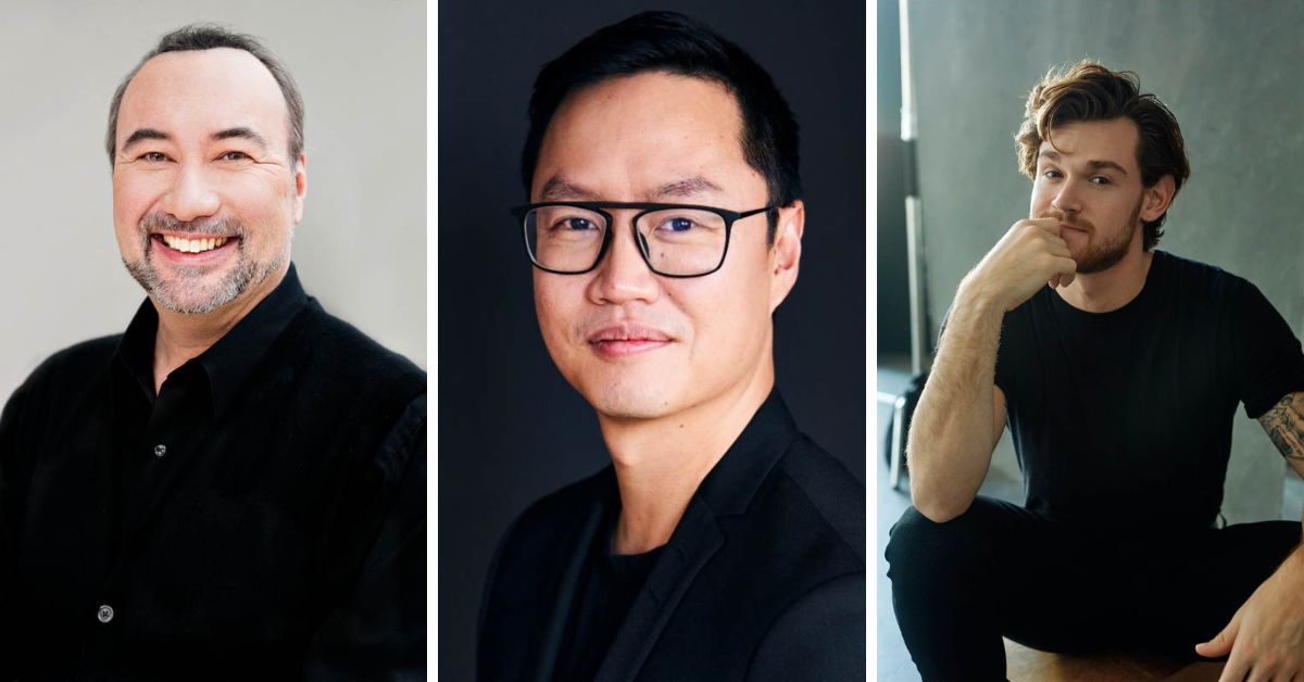 L-R: Pianist Jon Kimura-Parker; pianist Philip Chiu; violinist Blake Pouliot (Photos courtesy of the artists)