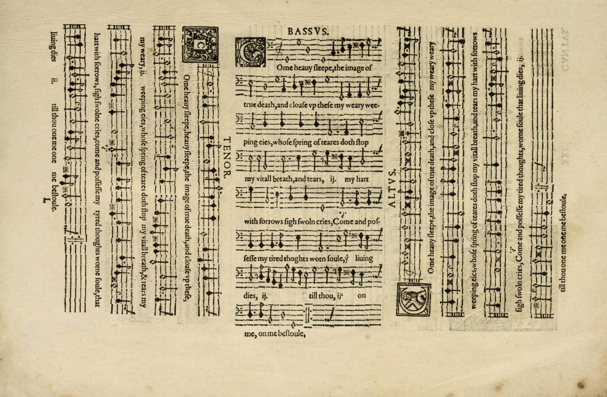 Come, Heavy Sleep, from John Dowland’s First Booke of Songs (Image courtesy of Diapente)