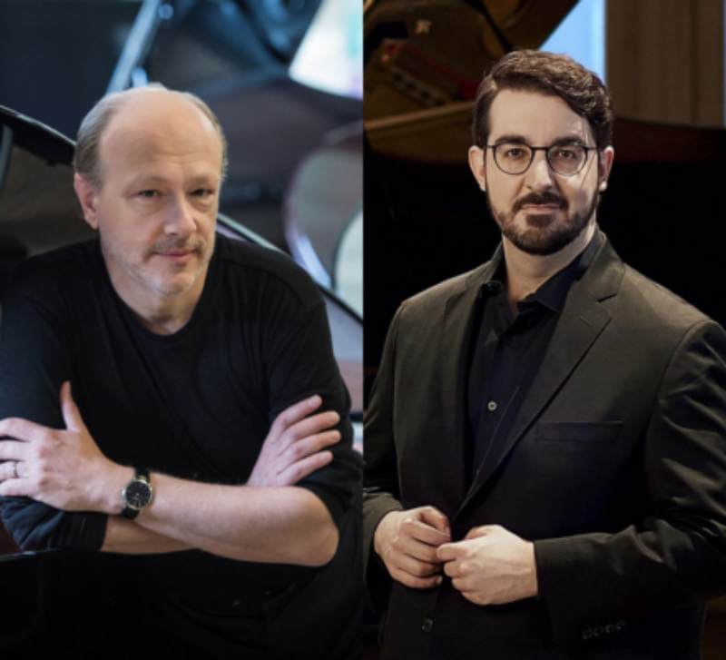 Pianists Marc-André Hamelin with Charles Richard-Hamelin