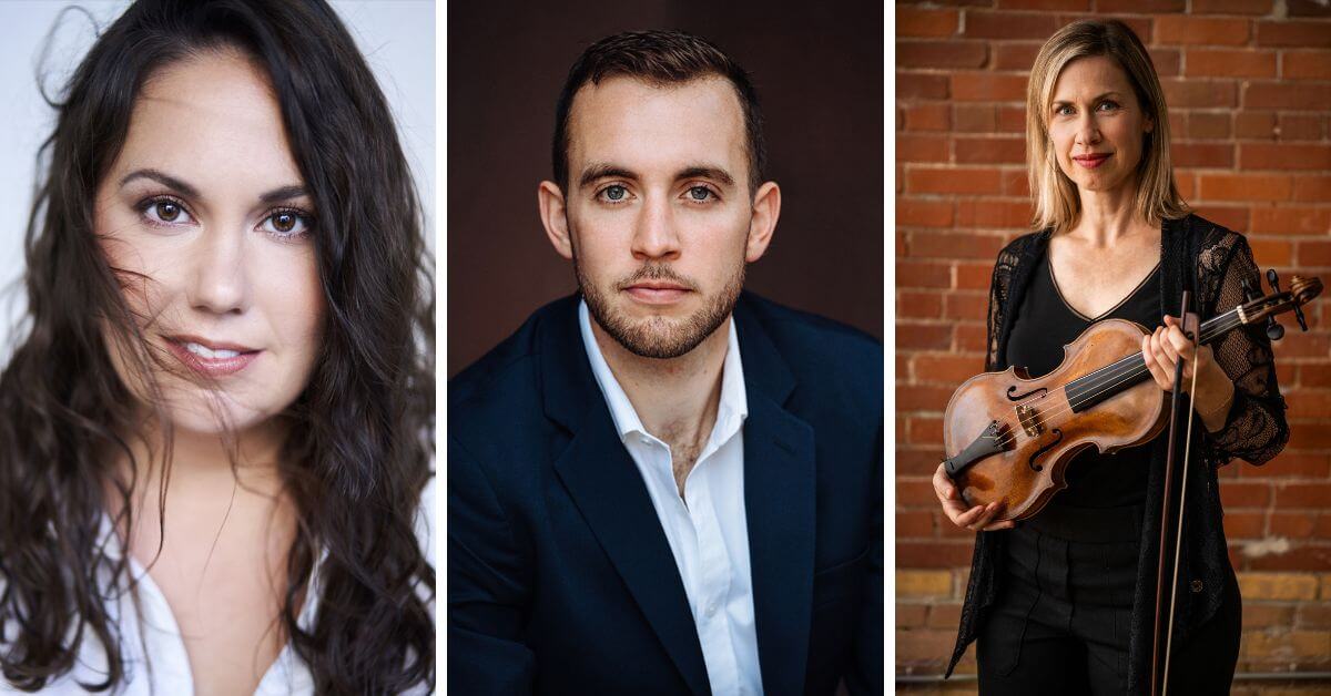 L-R: Myriam Leblanc, soprano (Photo courtesy of the artist); James Reese, tenor (Photo courtesy of the artist); Artistic Co-Directors Cristina Zacharias (Photo: Dahlia Katz)