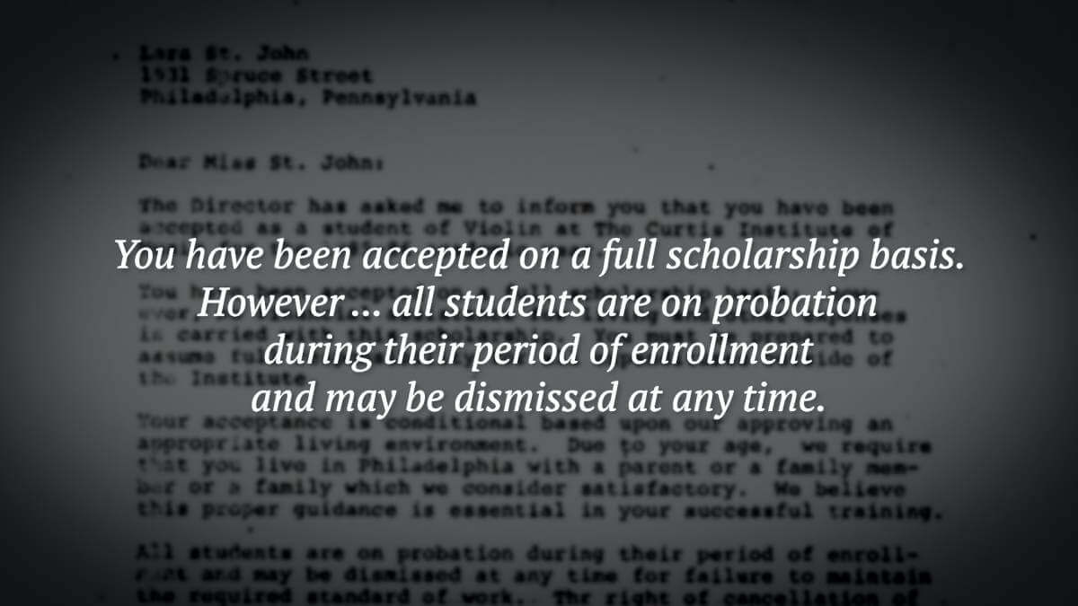 Still from the film Dear Lara, by Lara St. John (Photo courtesy of Lara St. John)