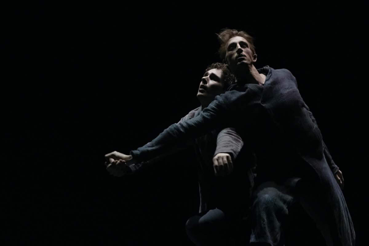 Aidan Tully and Ben Rudisin in Flight Pattern (Photo: Ted Belton, Courtesy of The National Ballet of Canada)