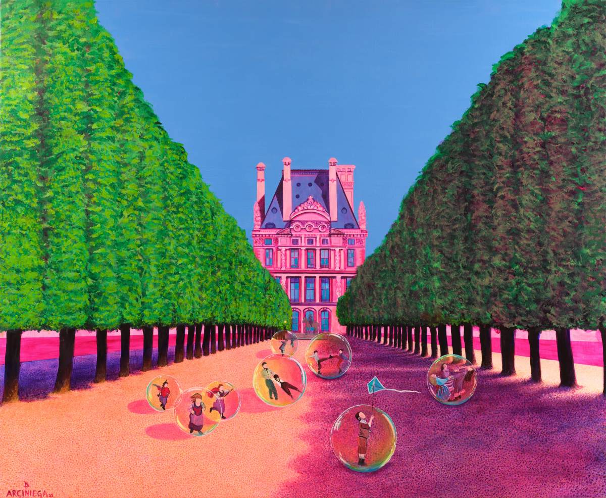 The Tuileries, a painting by artist Paula Arciniega, inspired by Mussorgsy’s Pictures at an Exhibition (Photo courtesy of Paula Arciniega) 