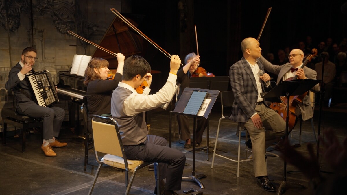 INNERchamber concert in the Factory163 space in Stratford (Photo courtesy of INNERchamber)