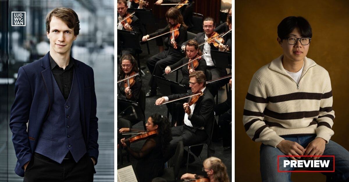 L-R: HPO Music Director James S. Kahane (Photo courtesy of the artist); the Hamilton Philharmonic Orchestra (Photo courtesy of the HPO); HPO Composer Fellow Joseph S. Park (Photo courtesy of the artist)