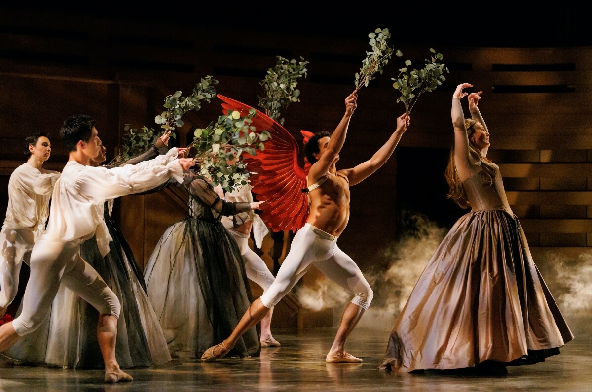 Soprano Meghan Lindsay as Mélisande with Artists of Atelier Ballet in Pelléas et Mélisande (Photo: Bruce Zinger) 