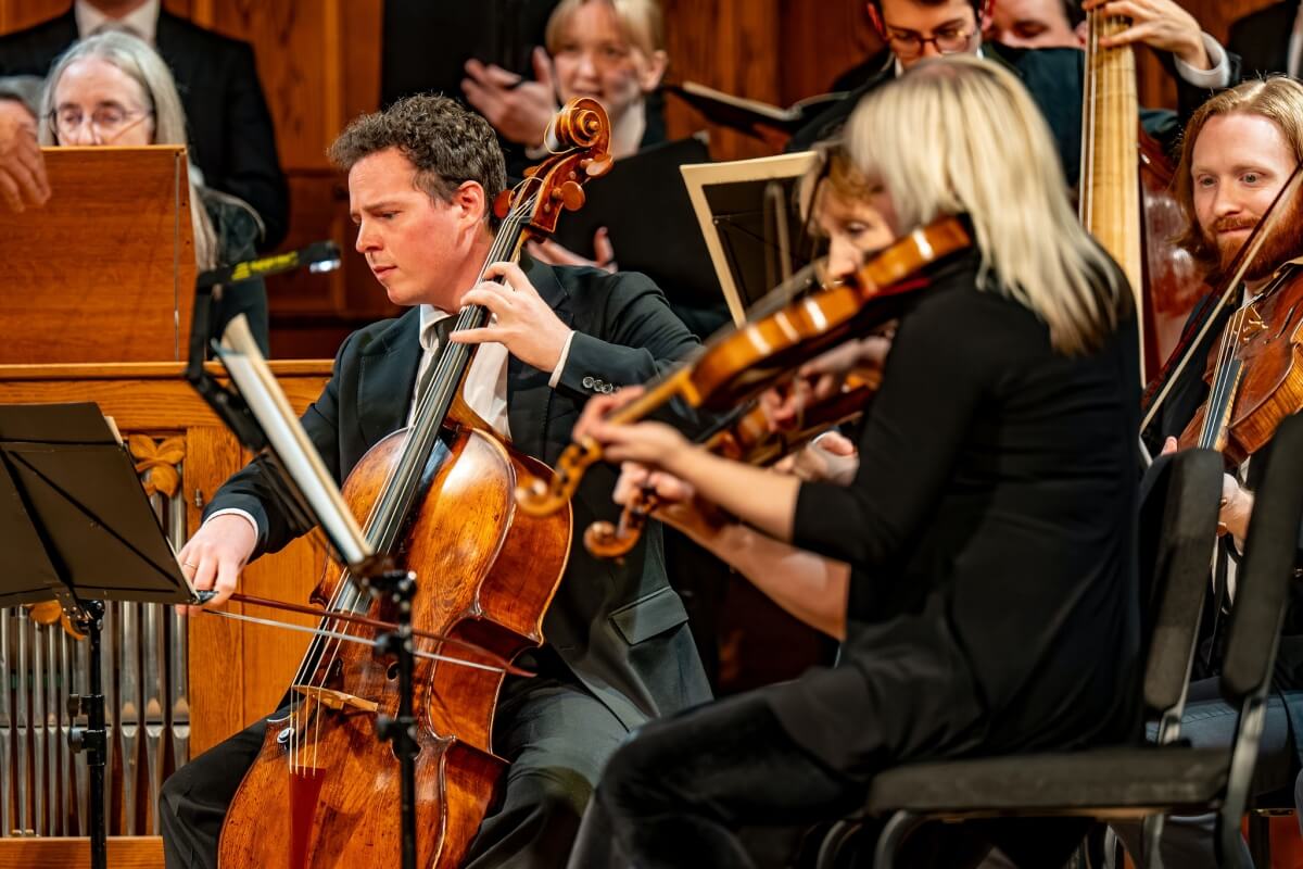 Keiran Campbell performs with the Tafelmusik Baroque Orchestra (Photo: Dahlia Katz)