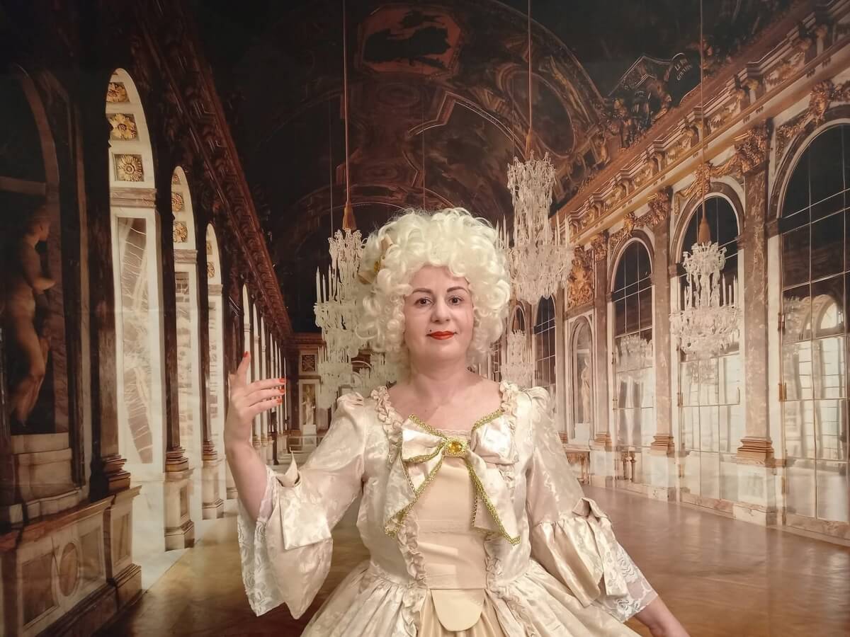 Maya Vasserman in Baroque period dress (Photo courtesy of Maya Vasserman)