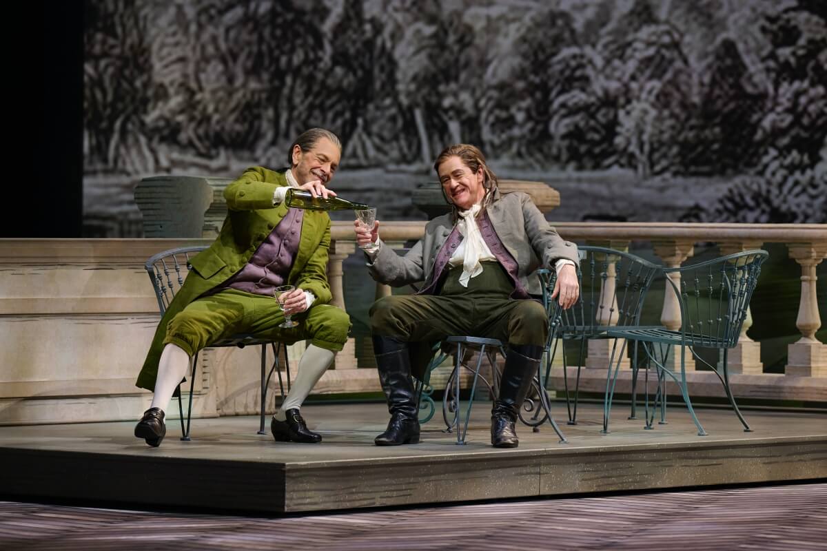 L-R: Alain Coulombe as Johann and Michael Colvin as Schmidt in the Canadian Opera Company’s new production of Werther, 2026 (Photo: © Michael Cooper)