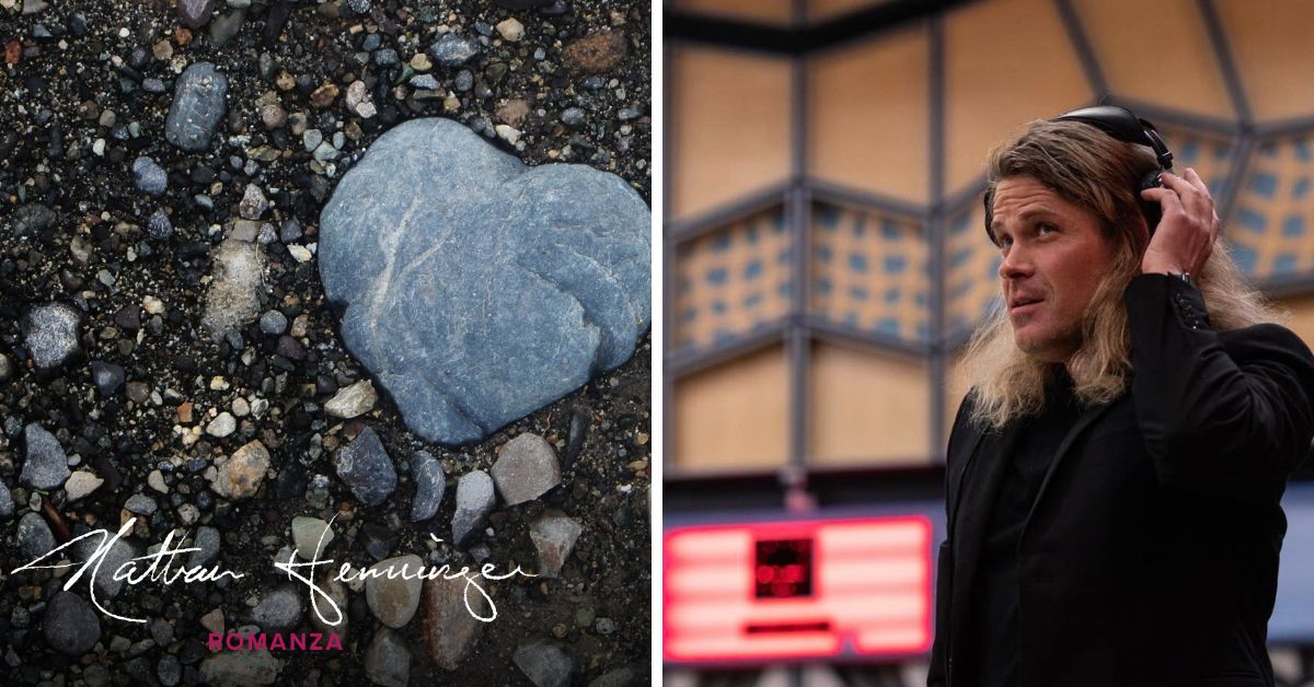 L: Romanza album cover; R: Composer Nathan Henninger (Photo courtesy of the artist)