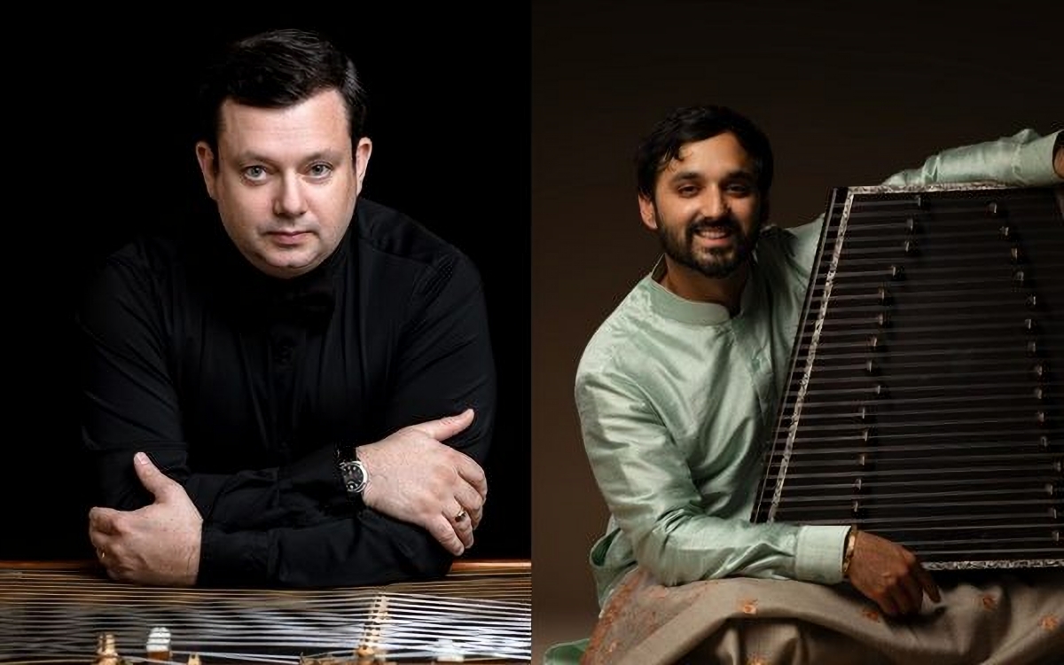 L: Cimbalon player Alexandru Sura; R: santoor player Vinay Desai (Photos courtesy of the artists)