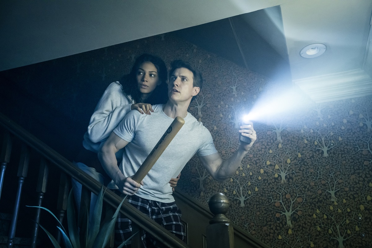 Melissa James and Patrick Heusinger in Paranormal Activity the stage play (Photo: Johan Persson)