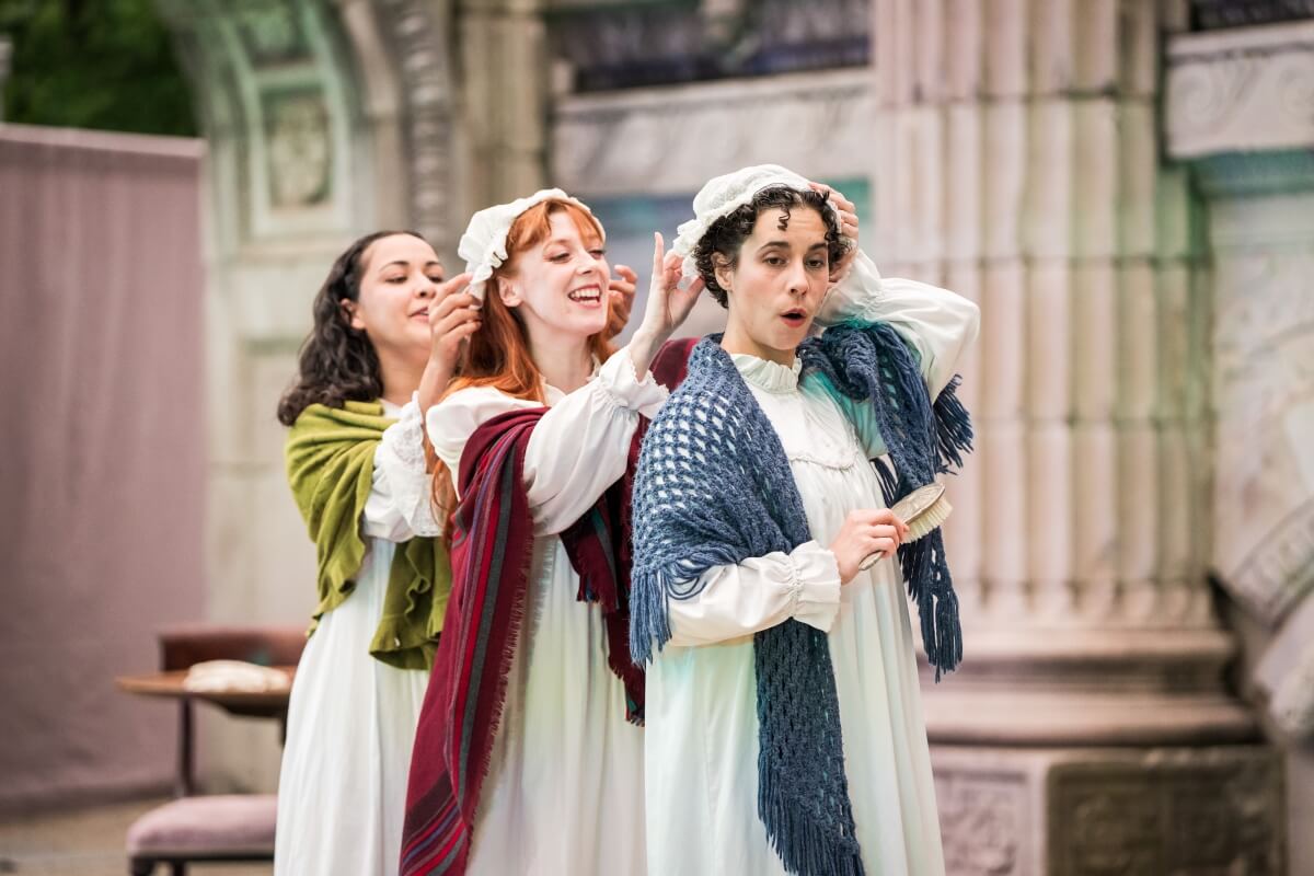 Lara Lucia, Hilary Scott & Laura Del Papa in Guild Festival Theatre’s Brontë: The World Without (Photo courtesy of Guild Festival Theatre)