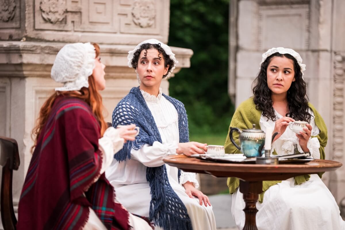 Hilary Scott, Laura Del Papa, and Lara Lucia in Guild Festival Theatre’s Brontë: The World Without (Photo courtesy of Guild Festival Theatre)