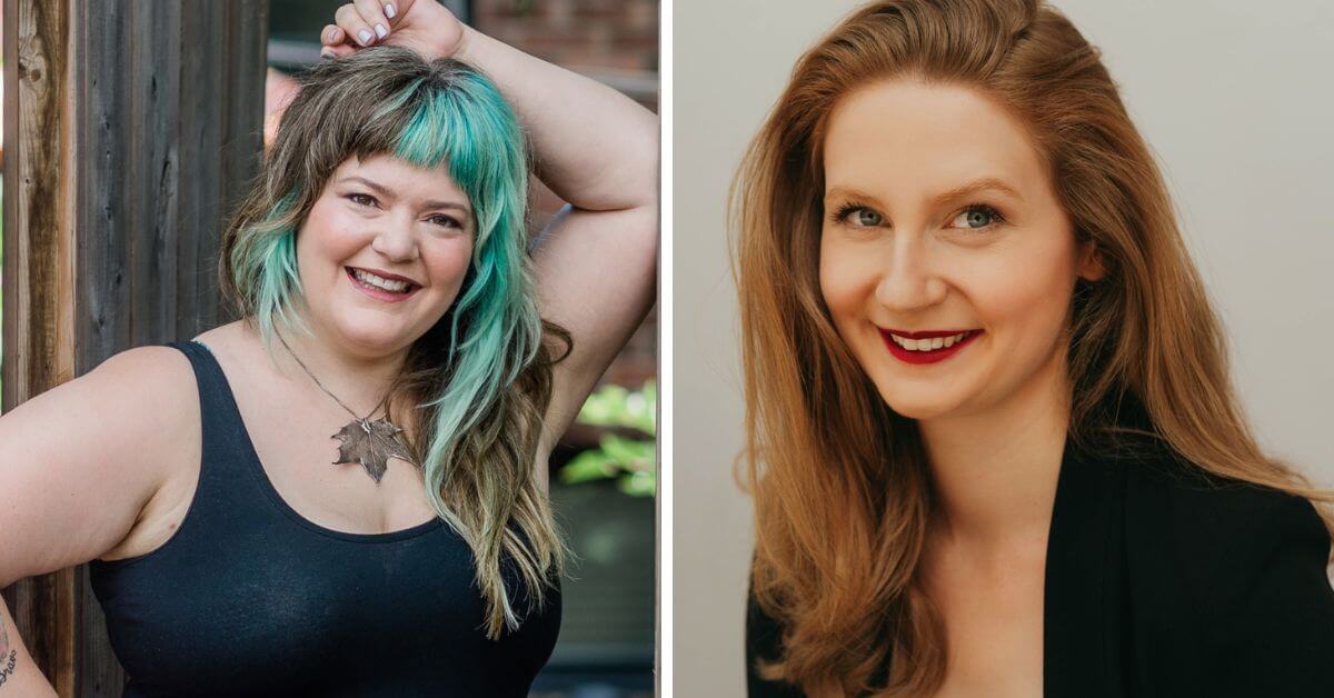 L: Lesley Bouza, soprano; R: Alex Hetherington, mezzo-soprano (Photos courtesy of the artists)