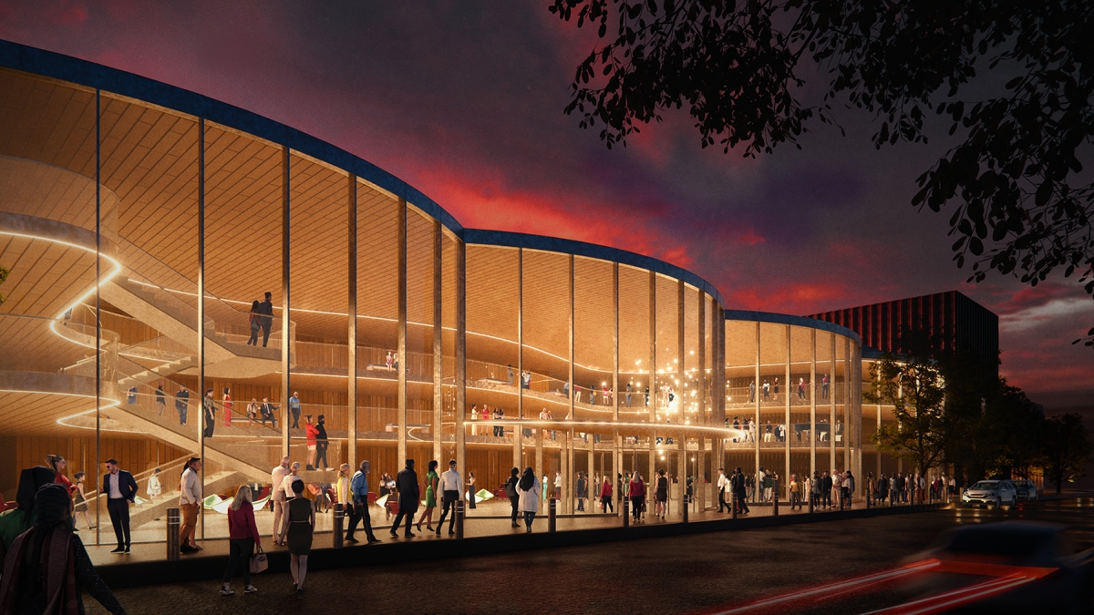 The Vancouver Cultural Precinct, exterior design (Rendering by Diamond Schmitt Architects)