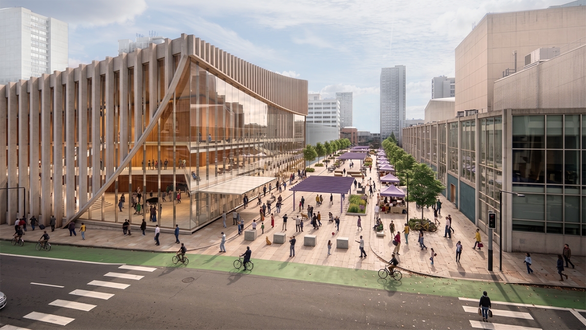 The Vancouver Cultural Precinct, exterior design (Rendering by Diamond Schmitt Architects)