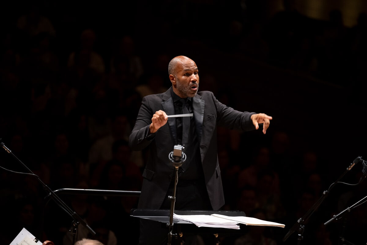 Daniel Bartholomew-Poyser conducts the National Youth Orchestra of Canada at Toronto's Koerner Hall, July 18, 2026 (Photo: Stuart Lowe)