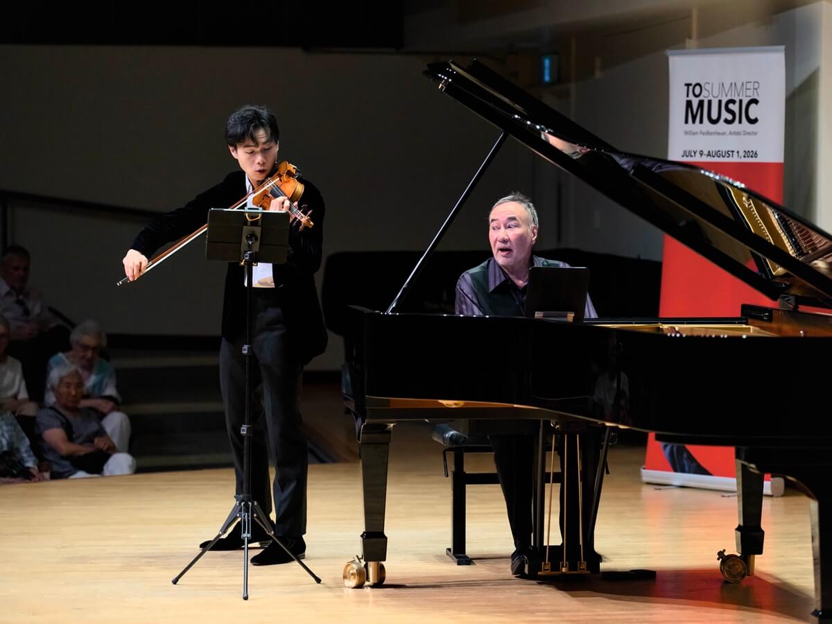 Violinist Timothy Chooi and pianist Jon Kimura Parker perform at Toronto Summer Music 2026 (Photo: Lucky Tang)